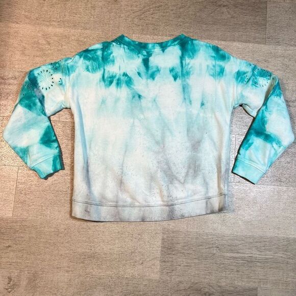 Boden Arabella Eyelet Ombré Tie-dyed Crewneck Pullover Sweatshirt, Women’s Small - Picture 8 of 13